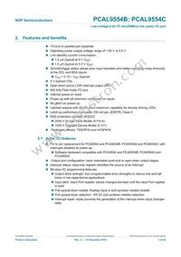 PCAL9554CBS Datasheet Page 2