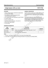PCF1175CT/F2 Datasheet Page 2