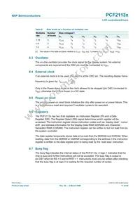 PCF2113AU/10/F4 Datasheet Page 11