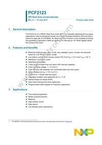PCF2123BS/1 Datasheet Cover