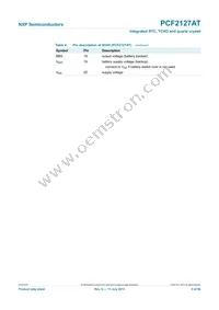 PCF2127AT/1 Datasheet Page 5