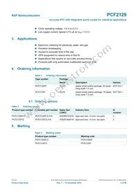 PCF2129AT/1 Datasheet Page 2