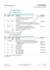 PCF8564AU/5GC/1 Datasheet Page 7