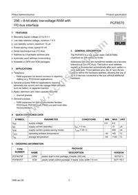 PCF8570T/F5 Datasheet Page 3
