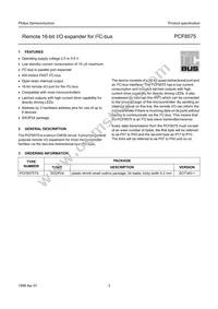 PCF8575TS/1 Datasheet Page 3