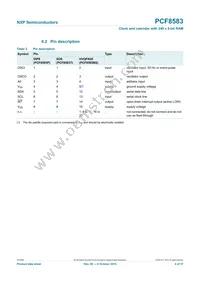 PCF8583BS Datasheet Page 4