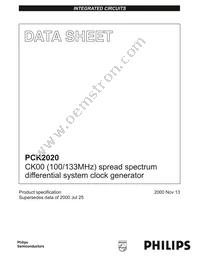 PCK2020DL Datasheet Cover