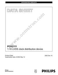 PCK2111BD Datasheet Cover