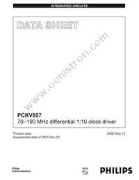 PCKV857EV Datasheet Cover