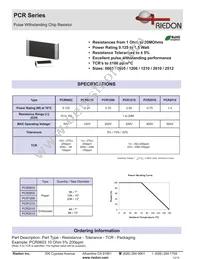 PCR1206-4M7J1 Datasheet Cover