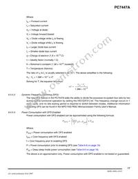 PCX7447AVGH1167NB Datasheet Page 17