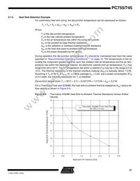 PCX755CVZFU400LE Datasheet Page 21