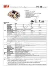 PD-65A Datasheet Cover