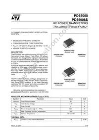 PD55008TR Datasheet Cover