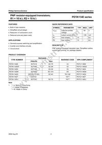 PDTA114ES Datasheet Page 2