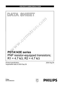 PDTA143EK Datasheet Cover