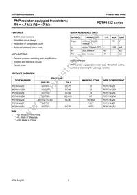 PDTA143ZK Datasheet Page 2