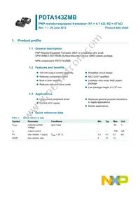 PDTA143ZMB Datasheet Page 2