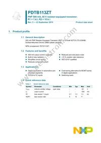 PDTB113ZT Datasheet Page 2