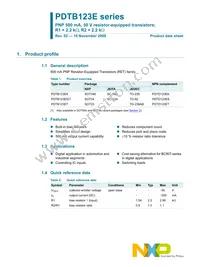 PDTB123EK Datasheet Cover