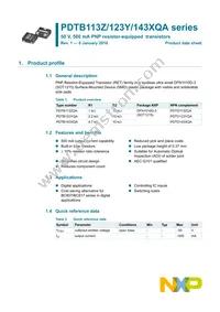 PDTB143XQAZ Datasheet Page 2