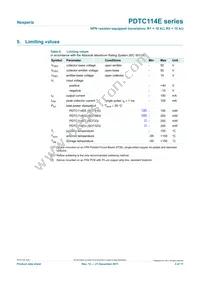 PDTC114ET/DG/B2 Datasheet Page 3