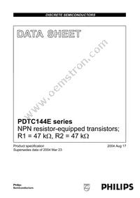 PDTC144ES,126 Cover
