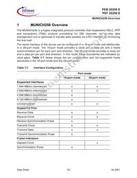 PEB 20256 E V2.2 Datasheet Page 20