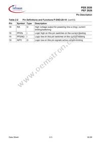 PEB 2026 T-S V1.1 Datasheet Page 10