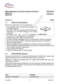 PEB 20571 F V3.1 Datasheet Page 21