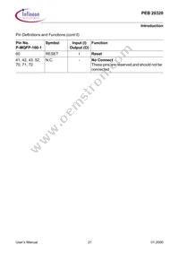 PEB20320H-V34 Datasheet Page 21