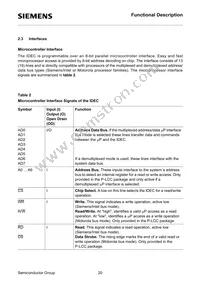 PEB2075N-V13TR Datasheet Page 20