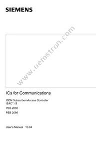 PEB2086H-V14TR Datasheet Cover