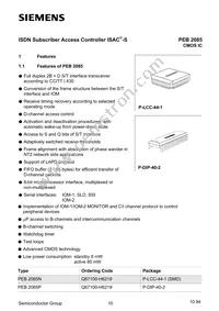 PEB2086H-V14TR Datasheet Page 10