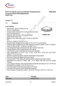 PEB2255H-V13 Datasheet Page 18