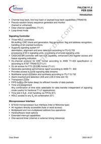 PEB2256H-V12 Datasheet Page 21