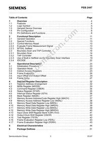 PEB2447H-V12 Datasheet Page 3