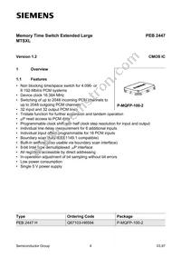 PEB2447H-V12 Datasheet Page 4