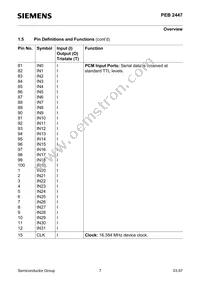 PEB2447H-V12 Datasheet Page 7