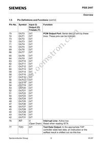 PEB2447H-V12 Datasheet Page 9