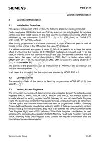 PEB2447H-V12 Datasheet Page 23