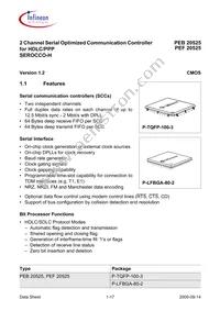 PEF 20525 F V1.3 Datasheet Page 17