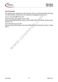 PEF 20532 F V1.3 Datasheet Page 16