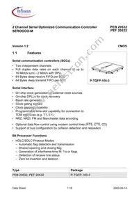 PEF 20532 F V1.3 Datasheet Page 18