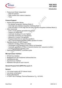 PEF 20532 F V1.3 Datasheet Page 20