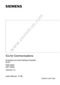 PEF 20550 H V2.1 Datasheet Cover