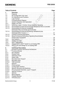 PEF 20550 H V2.1 Datasheet Page 4