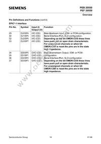 PEF 20550 H V2.1 Datasheet Page 19