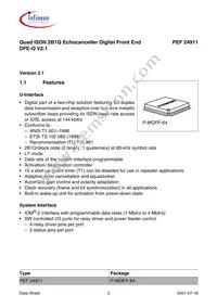 PEF 24911 H V2.2 Datasheet Page 12