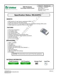 PESD0402-240 Datasheet Cover